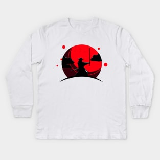 Training under The Akatsuki, Anime Samurai Kids Long Sleeve T-Shirt